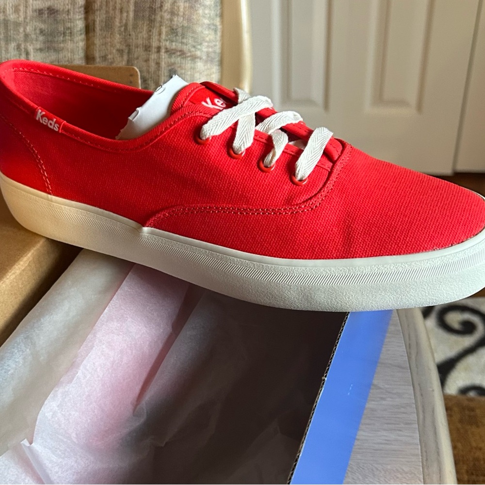 Keds Women's Champion GN Sneaker ~ Red Canvas